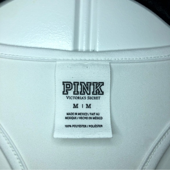 PINK Victoria’s Secret Green & White Tank Top Size Medium - Picture 5 of 9